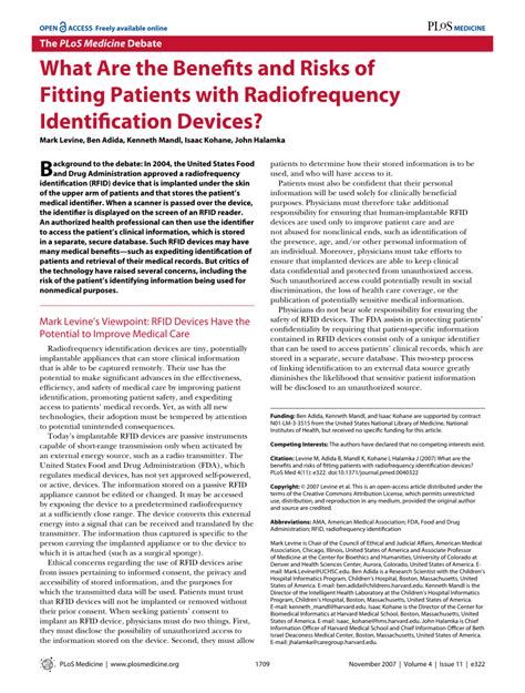 rfid chips in humans benefits|What Are the Benefits and Risks of Fitting Patients with .